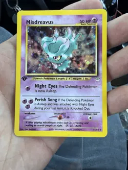Misdreavus 11/64 Pokemon Neo Revelation 1st Edition HoloRare WOTC HP/DMG See Pic - Image 1