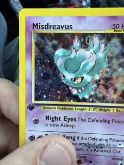 Misdreavus 11/64 Pokemon Neo Revelation 1st Edition HoloRare WOTC HP/DMG See Pic - Image 4