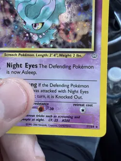 Misdreavus 11/64 Pokemon Neo Revelation 1st Edition HoloRare WOTC HP/DMG See Pic - Image 5