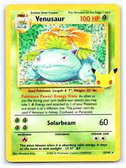 Venusaur 15/102 Celebrations: Classic Collection Pokemon Holo MP - Image 1