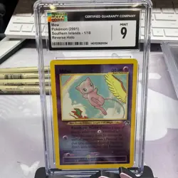 Mew Pokemon 2001 Southern Islands 1/18 Reverse Holo CGC 9 - Image 1