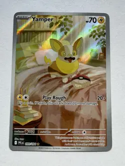 Pokemon TCG Phantasmal Flames YAMPER Illustration Rare 099/094 NM - Image 1