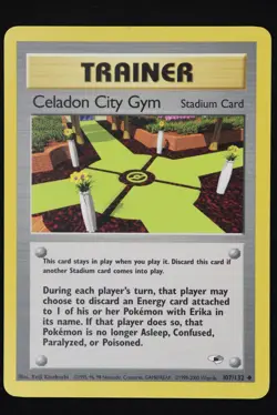Celadon City Gym - 107 - Gym Heroes - Pokemon Card - Lightly Played - Image 1