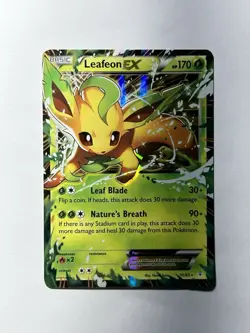 HP Pokemon LEAFEON EX Card XY GENERATIONS Set 10/83 Ultra Rare Holo#2 - Image 1