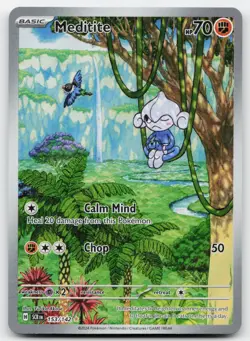 Meditite 153/142 NM - Stellar Crown - Illustration Rare - Pokemon TCG - Image 1