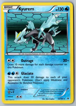 Pokemon: Kyurem Holo Holo Rare Noble Victories 34/101 LP - Image 1