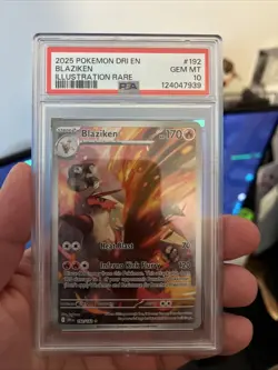 Pokemon Destined Rivals Blaziken Illustration Rare 192/182 PSA 10 - Image 1