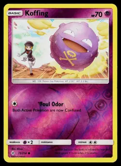 Koffing 73/214 Unbroken Bonds Reverse Holo Common Near Mint - Image 1