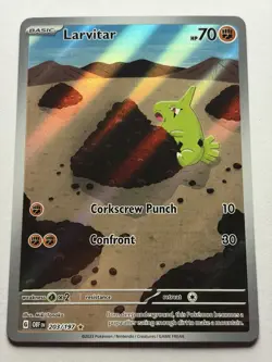 Larvitar 203/197 Obsidian Flames Illustration rare - Image 1