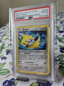 Pokemon 2015 XY Jirachi #XY67 Black Star Blister Promo PSA 8 - Image 1