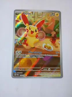 Pokemon TCG Plusle Illustration Rare Card 193/182 Sv04: Paradox Rift - Image 2