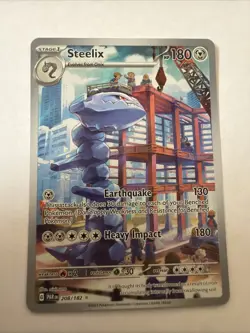 Steelix Pokemon TCG Paradox Rift Illustration Rare - Image 1