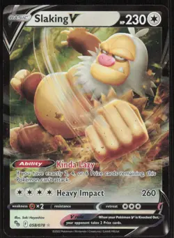 Pokemon TCG Pokemon GO #058/078 Slaking V NM - Image 1