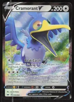 Pokemon TCG SWSH01: Sword & Shield Base Set #155/202 Cramorant V NM - Image 1