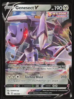 Pokemon TCG SWSH08: Fusion Strike #185/264 Genesect V NM - Image 1