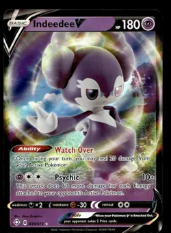 Pokemon 2021 TCG Shining Fates #039/072 Indeedee V NM - Image 1