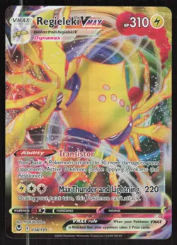 Pokemon TCG SWSH12: Silver Tempest #058/195 Regieleki VMAX NM - Image 1