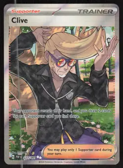 Pokemon TCG SV: Paldean Fates #227/091 Clive NM - Image 1