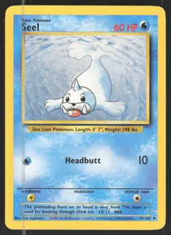 Pokemon TCG Base Set #041/102 Seel LP - Image 1