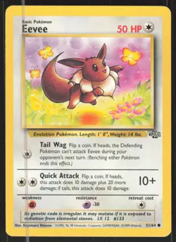 Pokemon TCG Jungle #51/64 Eevee LP - Image 1