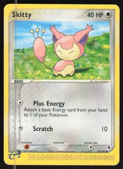 Pokemon TCG Ruby and Sapphire #70/109 Skitty MP - Image 1