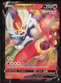Pokemon TCG SWSH08: Fusion Strike #044/264 Cinderace V (44) NM - Image 1