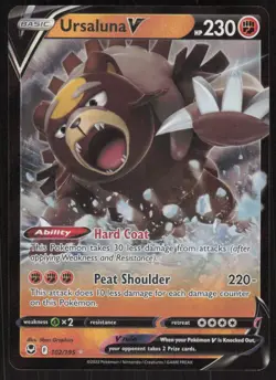 Pokemon TCG SWSH12: Silver Tempest #102/195 Ursaluna V NM - Image 1
