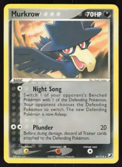 Pokemon TCG Unseen Forces #30/115 Murkrow LP - Image 1
