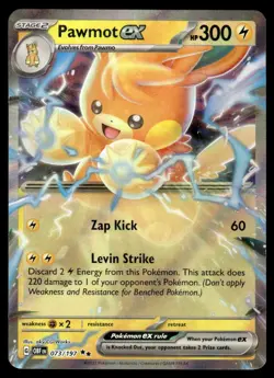 Pokemon TCG SV03: Obsidian Flames #073/197 Pawmot ex NM - Image 1
