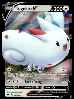 Pokemon TCG SWSH04: Vivid Voltage #140/185 Togekiss V NM - Image 1