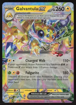 Pokemon TCG SV Stellar Crown #051/142 Galvantula EX NM - Image 1