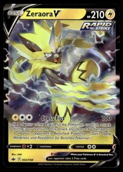 Pokemon TCG Chilling Reign #053/198 Zeraora V NM - Image 1
