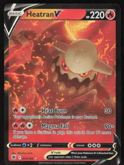 Pokemon TCG SWSH: Astral Radiance #025/189 Heatran V NM - Image 1