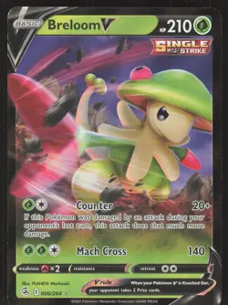 Pokemon TCG Fusion Strike #006/264 Breloom V LP - Image 1