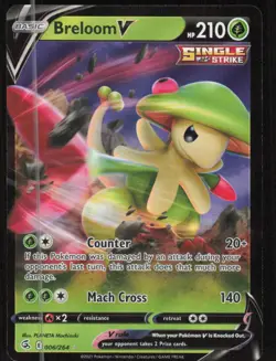 Pokemon TCG SWSH08: Fusion Strike #006/264 Breloom V NM - Image 1