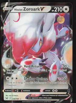 Pokemon TCG SWSH11: Lost Origin #146/196 Hisuian Zoroark V NM - Image 1
