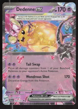 Pokemon TCG SV02: Paldea Evolved #093/193 Dedenne ex LP - Image 1