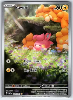 Pawmi 226/091 Illustration Rare Paldean Fates Pokemon Holo Near Mint - Image 1