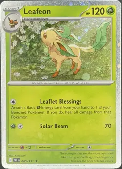 Pokemon - Leafeon - (Cosmos Holo) 005/131 Miscellaneous Cards/Products Holo - NM - Image 1