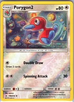 Porygon2 156/214 Uncommon Unbroken Bonds Pokemon Reverse Holo Near Mint - Image 1