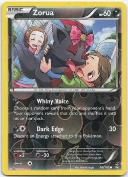 Zorua 90/162 Common BREAKthrough Pokemon Reverse Holo Lightly Played - Image 1