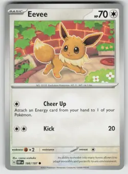 Eevee 166/197 Common Obsidian Flames Pokemon Lightly Played - Image 1