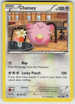 Chansey 80/119 Common Phantom Forces Pokemon Lightly Played - Image 1