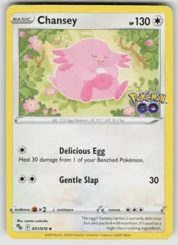 Chansey 051/078 Uncommon Pokemon GO Pokemon Lightly Played - Image 1