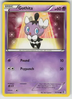 Gothita 75/149 Common Boundaries Crossed Pokemon Lightly Played - Image 1