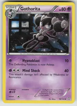 Gothorita 56/124 Uncommon Dragons Exalted Pokemon Near Mint - Image 1