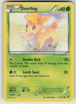 Deerling 13/114 Common Black & White Pokemon Damaged - Image 1