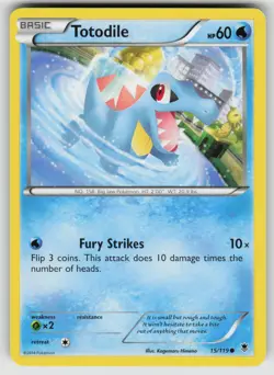 Totodile 15/119 Common Phantom Forces Pokemon Moderately Played - Image 1