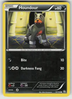 Houndour 74/124 Common Dragons Exalted Pokemon Heavily Played - Image 1