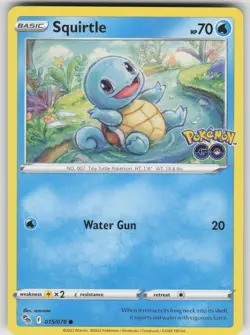 Squirtle 015/078 Common Pokemon GO Pokemon Near Mint - Image 1